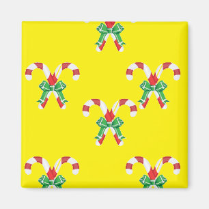 Candy canes and ribbon magnet