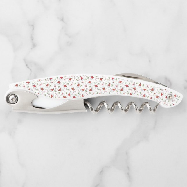 Candy Canes and Santa Hats Corkscrew (Front)