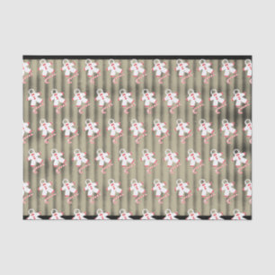 Candy Canes and Snow Suits on Corrugated Look Tissue Paper