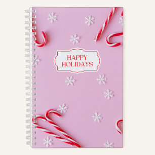 Candy Canes and Snowflakes Notebook
