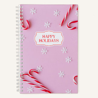 Candy Canes and Snowflakes  Notebook