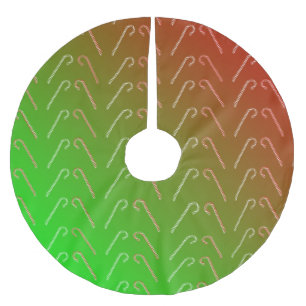 Candy Canes Brushed Polyester Tree Skirt