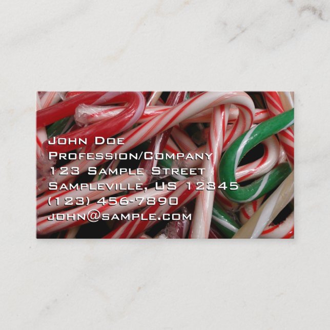 Candy Canes Business Card (Front)