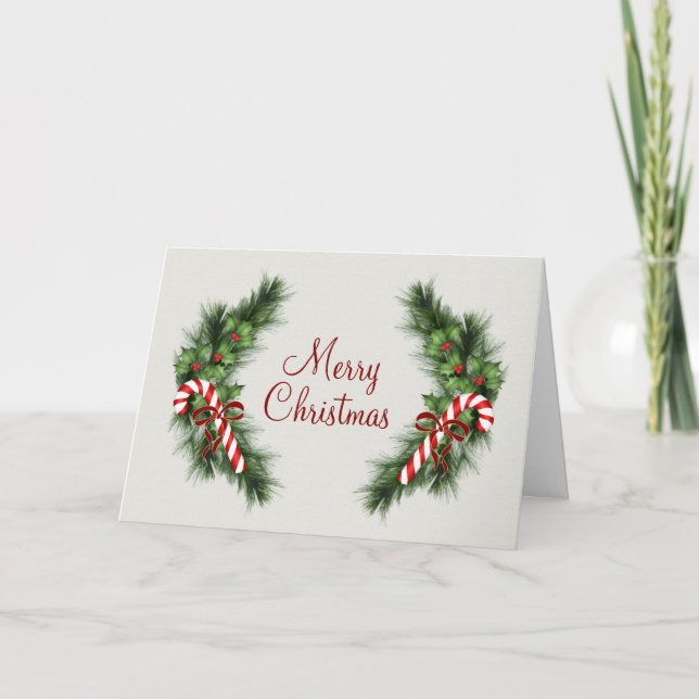 Candy Canes Christmas Card (Front)