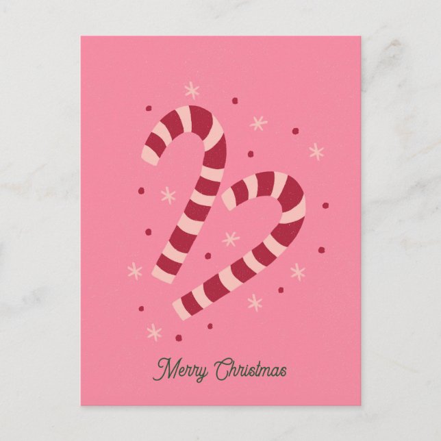 Candy canes Christmas  Postcard (Front)