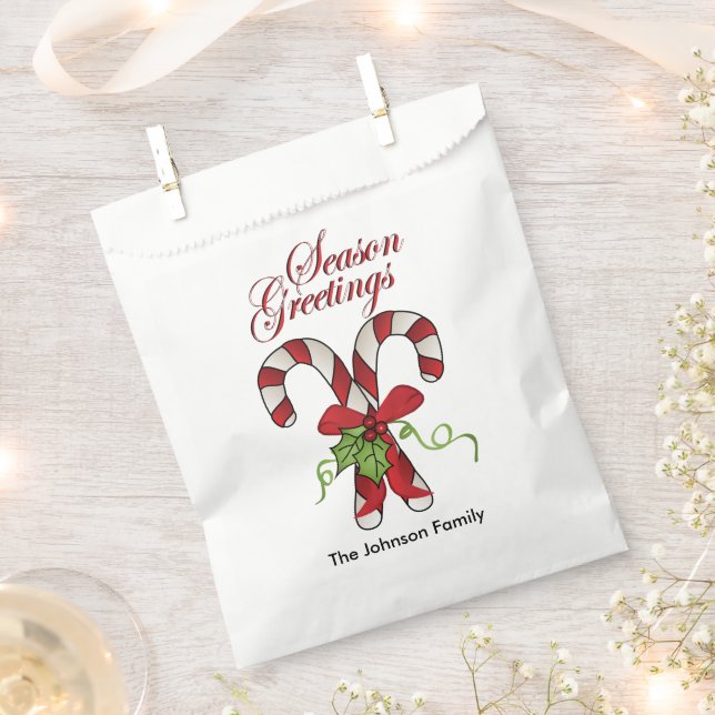 Candy Canes Christmas with DIY Text Favour Bag (Clipped)