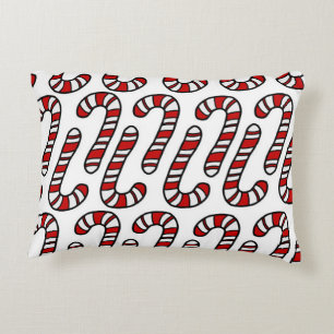 Candy Canes Decorative Pillow