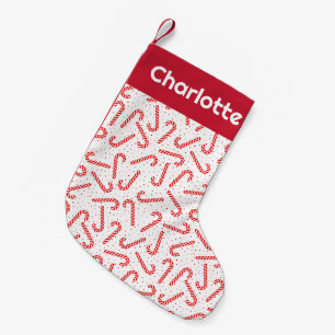 Candy Canes Design  Small Christmas Stocking