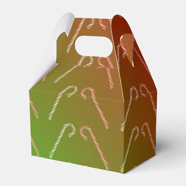 Candy Canes Favor Box (Front Side)