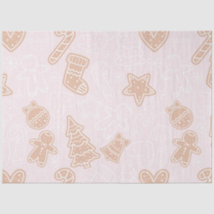 Candy Canes Gingerbread Men Stars Christmas Tissue Paper
