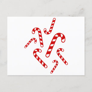 Candy canes holiday postcard