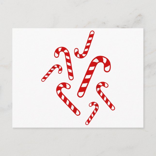 Candy canes  holiday postcard (Front)