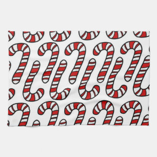 Candy Canes Kitchen Towel
