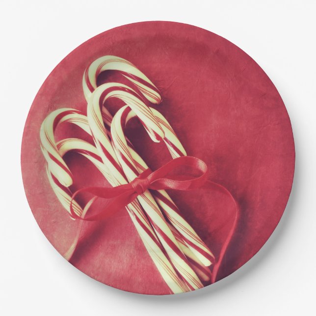 Candy canes paper plate (Front)