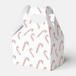 Candy Canes Pattern Favor Box