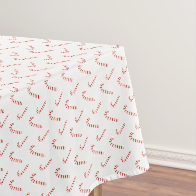 Candy Canes Pattern Tablecloth (In Situ)