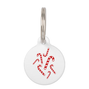 Candy canes  pet tag