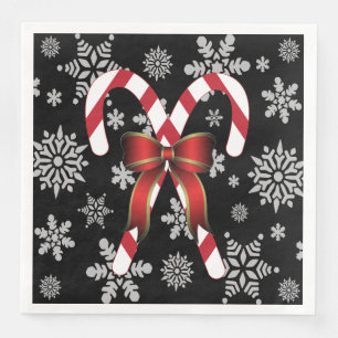 Candy Canes Snowflakes Napkin
