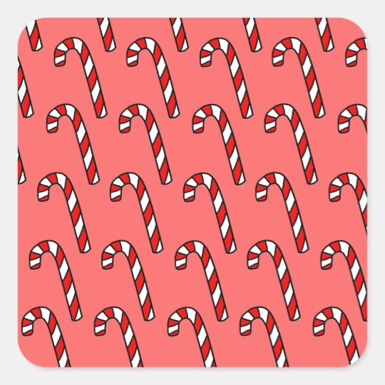 Candy Canes Square Sticker
