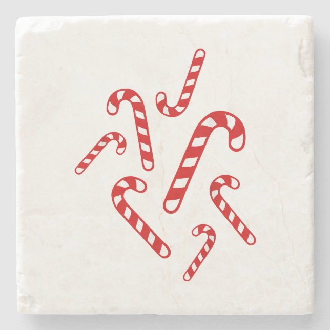 Candy canes  stone coaster (Front)
