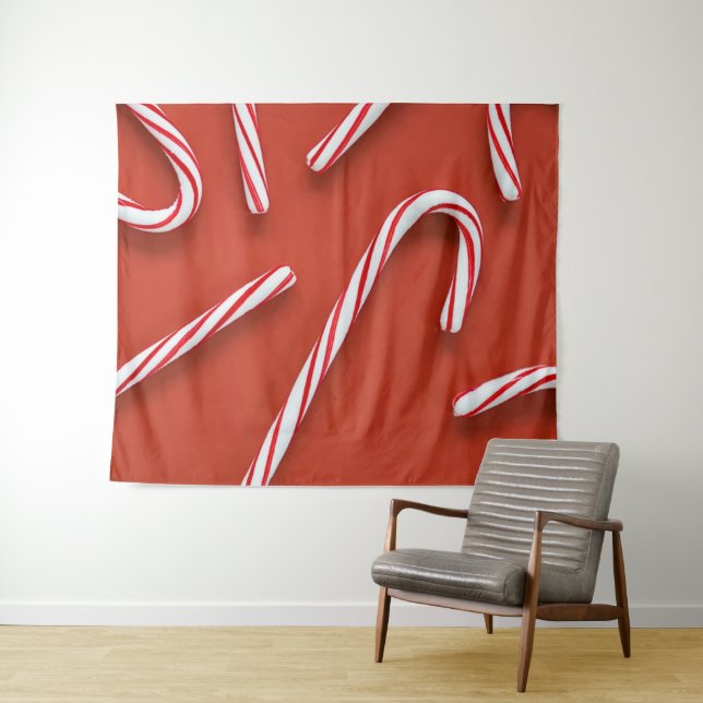 Candy Canes Tapestry (In Situ (Horizontal))