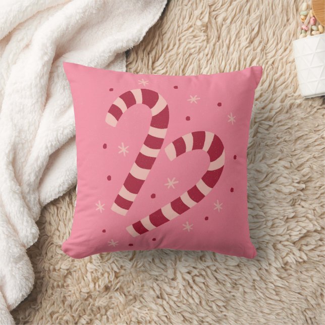 Candy canes throw pillow (Blanket)