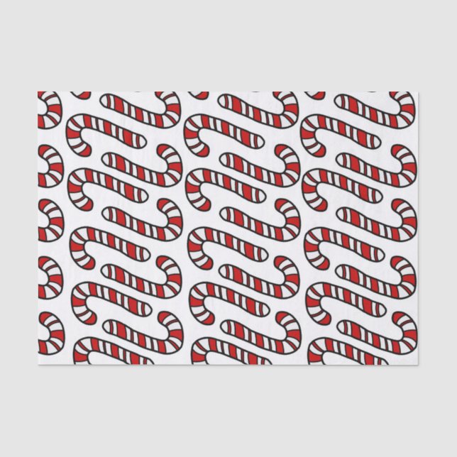 Candy Canes Tissue Paper (Front)
