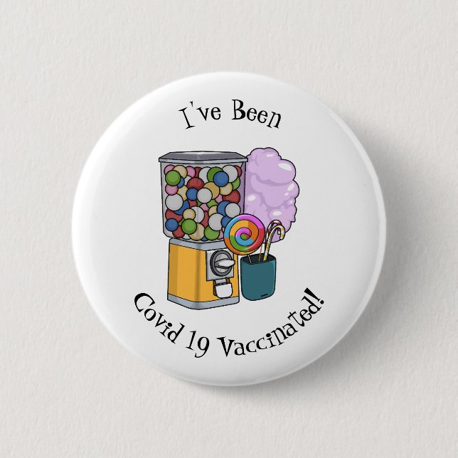 Candy cartoon illustration 2 inch round button (Front)