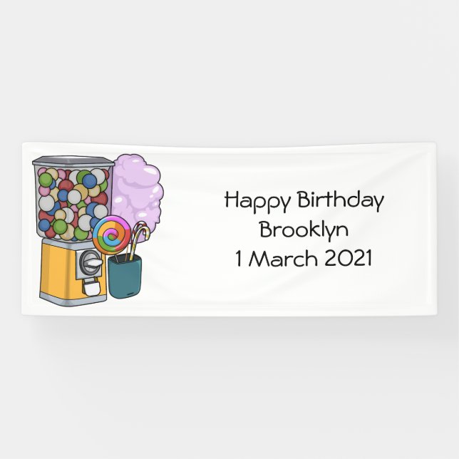 Candy cartoon illustration banner (Horizontal)
