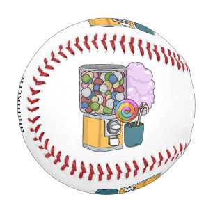 Candy cartoon illustration baseball
