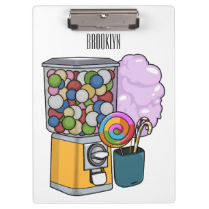 Candy cartoon illustration clipboard