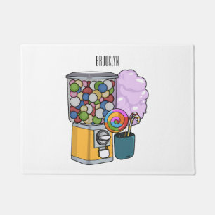 Candy cartoon illustration doormat