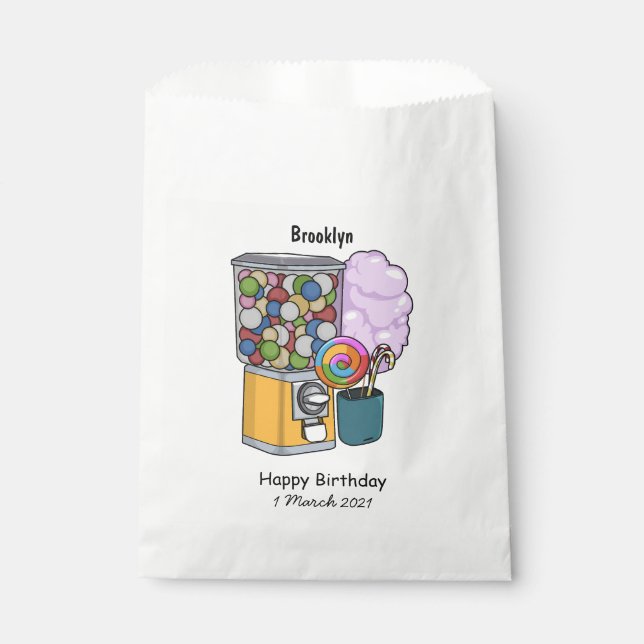Candy cartoon illustration  favour bag (Front)