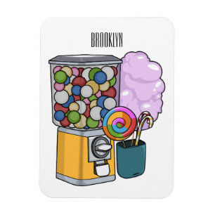 Candy cartoon illustration magnet