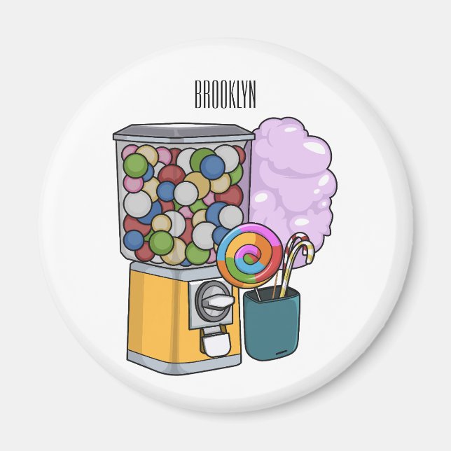 Candy cartoon illustration magnet (Front)
