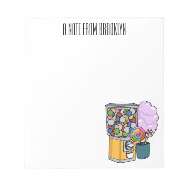 Candy cartoon illustration  notepad (Front)