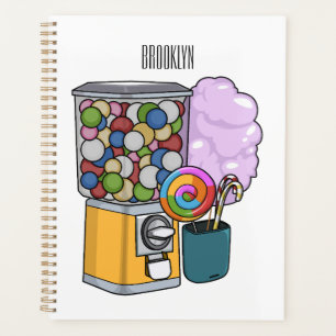 Candy cartoon illustration planner