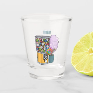 Candy cartoon illustration shot glass