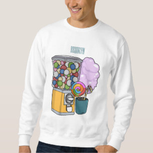 Candy cartoon illustration sweatshirt