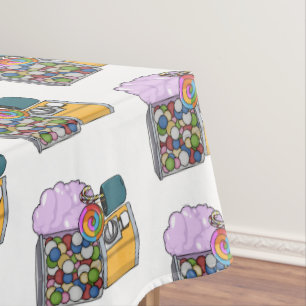 Candy cartoon illustration tablecloth