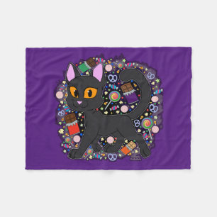 Candy Cat Fleece Blanket