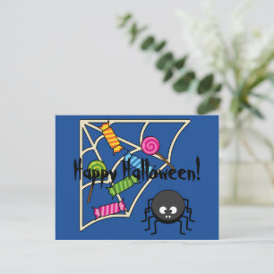 Candy Catcher Spider Add own Text Holiday Postcard