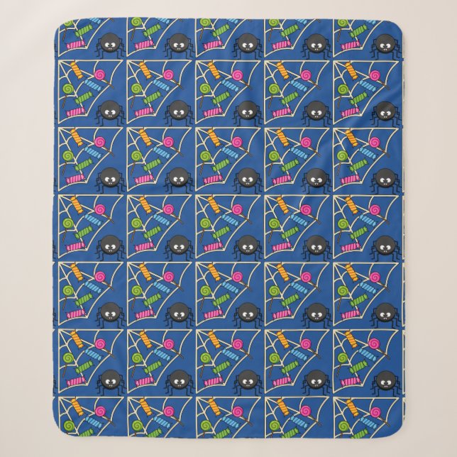 Candy Catcher Spider Sherpa Blanket (Front)