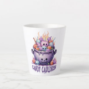 Candy Cauldron – Pastel Purple Halloween Treats Latte Mug