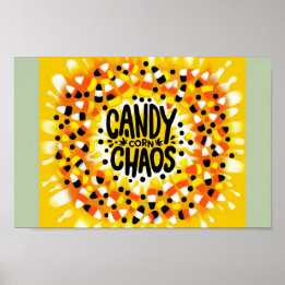 Candy Chaos: Halloween Tie-Dye Poster