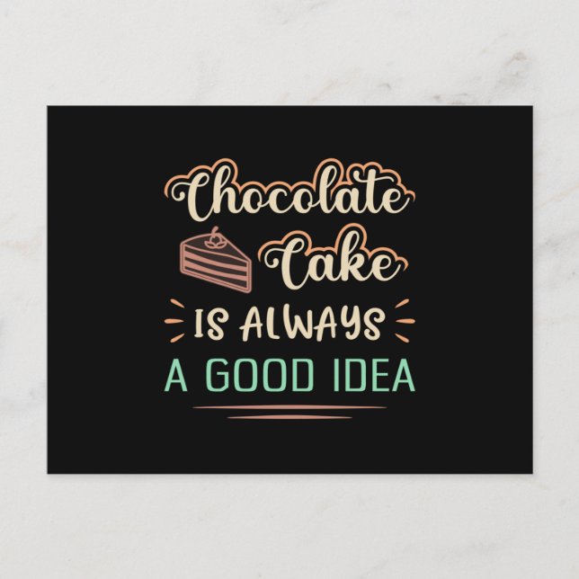 Candy Chocolate Cake Day Sweet Cocoa Gift Idea Postcard (Front)