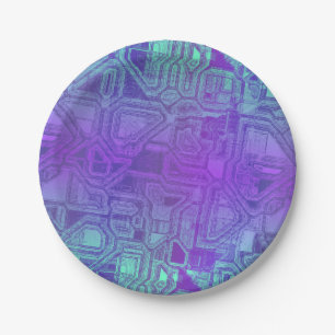 candy circuits - berry blue : paper plate
