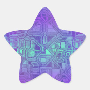 candy circuits - berry blue : star sticker