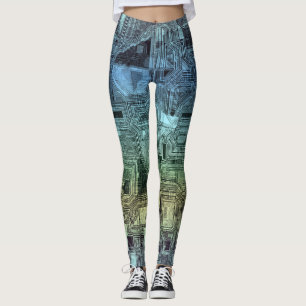 candy circuits - lemon lime : leggings