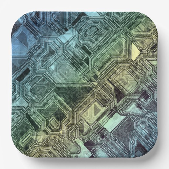 candy circuits - lemon lime : paper plate (Front)